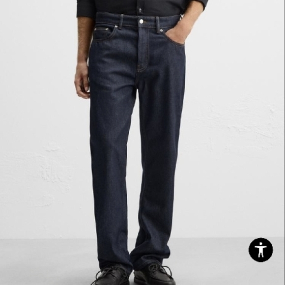 Zara men Slim fit jeans, Dark Blue Jeans Size 31 - Picture 3 of 17